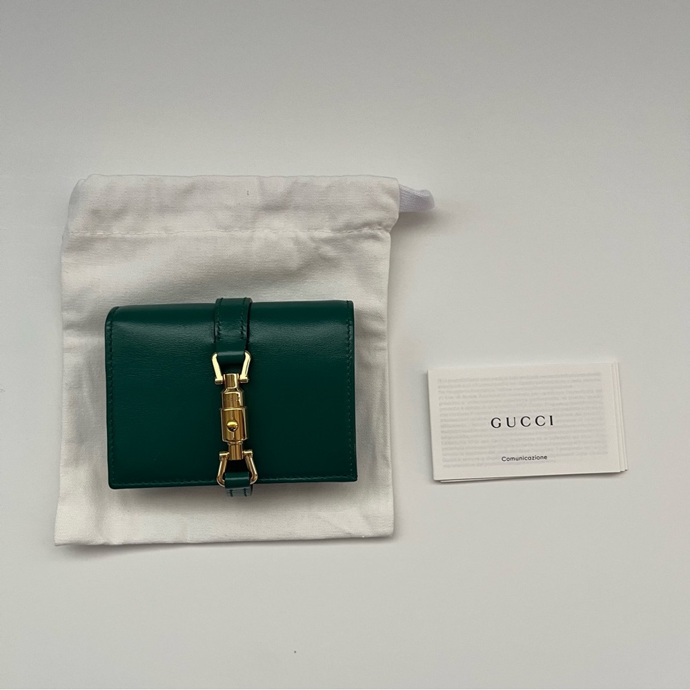 Gucci Jackie 1961 Card Case Wallet in Emerald Green - Picture 5 of 17